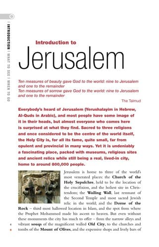Tapa de The rough guide to Jerusalem