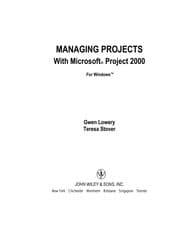 Tapa de Managing projects with Microsoft Project 2000