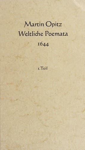 Tapa de Weltliche Poemata, 1644