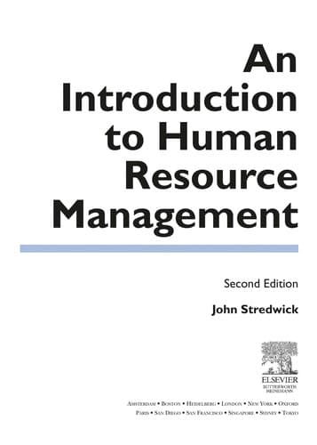 Tapa de Introduction to Human Resource Management, An