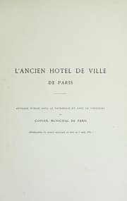 Tapa de L'ancien Hotel de Ville de Paris