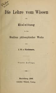 Tapa de Die Lehre vom Wissen als Einleitung in das Studium philosophischer Werke