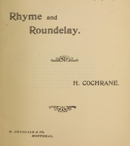 Tapa de Rhyme and roundelay