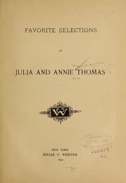 Tapa de Favorite selections of Julia and Annie Thomas
