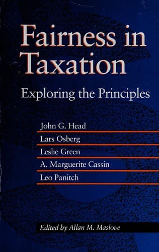 Tapa de Fairness in taxation
