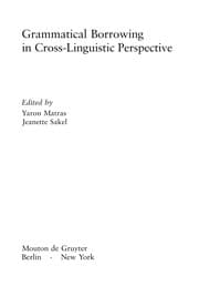 Tapa de Grammatical borrowing in cross-linguistic perspective