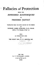 Tapa de Fallacies of Protection: Being the Sophismes Economiques