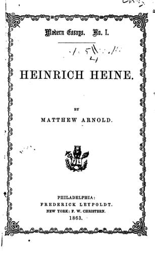Tapa de Heinrich Heine