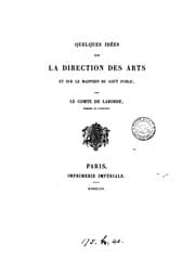 Tapa de Quelques idées sur la direction des arts et sur le maintien du goût public