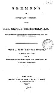 Tapa de Sermons on important subjects. With a memoir of the author, by S. Drew [&c.]