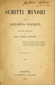 Tapa de Scritti minori di Beniamino Franklin
