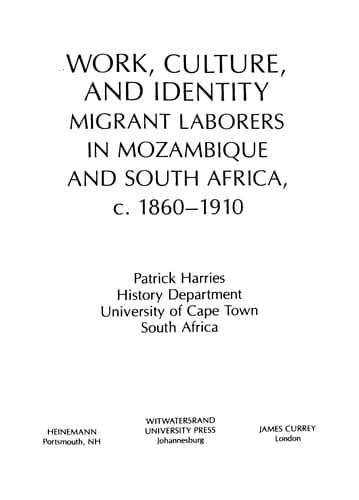 Tapa de Work, Culture, and Identity