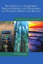Tapa de Transitioning to sustainability through research and development on ecosystem services and biofuels