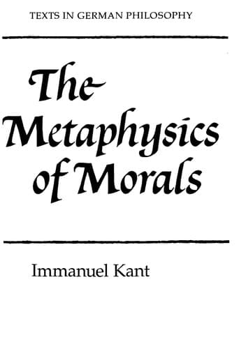 Tapa de The metaphysics of morals