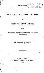 Tapa de Importance of Practical Education and Useful Knowledge: Being a Selection ..