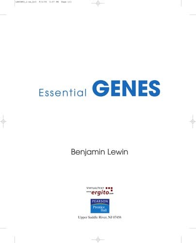 Tapa de Essential genes