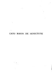 Tapa de Cato Maior de senectute: Laelius de amicitia
