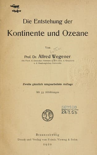 Tapa de Die Entstehung der Kontinente und Ozeane