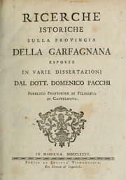 Tapa de Ricerche istoriche sulla provincia della Garfagnana