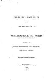 Tapa de Memorial Addresses on the Life and Character of Melbourne H. Ford, a ..