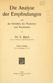Tapa de Die Analyse der Empfindungen und das Verhältnis des Physischen zum Psychischen