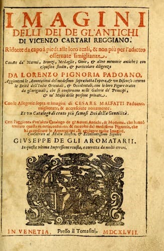 Tapa de Imagini delli dei de gl'antichi
