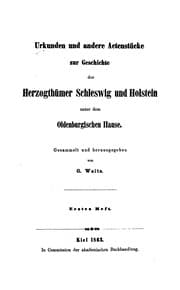 Tapa de Urkunden und andere Actenstücke zur Geschichte der Herzogthümer Schleswig und Holstein unter dem ..