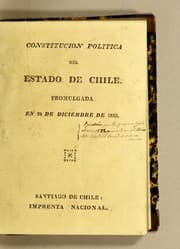 Tapa de Constitucion politica del estado de Chile