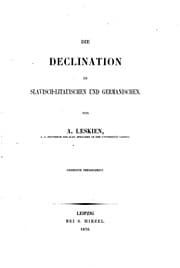 Tapa de Die Declination im slavisch-litauischen und germanischen