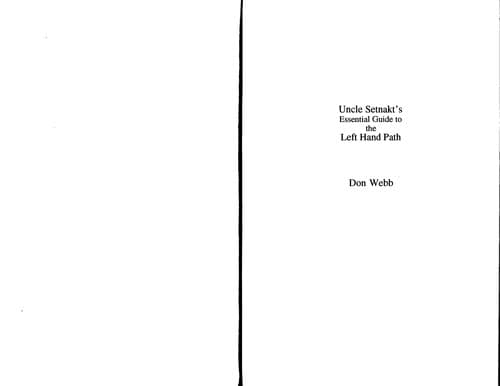 Tapa de Uncle Setnakt's essential guide to the left hand path