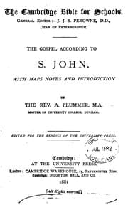 Tapa de The Gospel according to s. John, with notes and intr. by A. Plummer