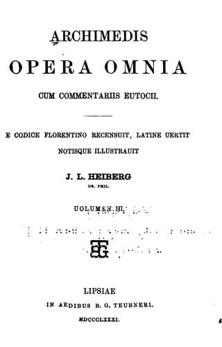 Tapa de Archimedis Opera omnia