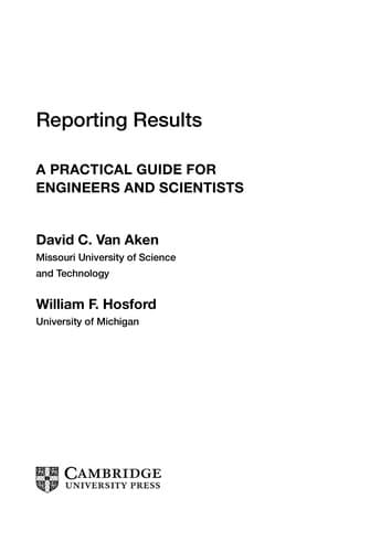 Tapa de Reporting results