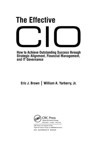 Tapa de The effective CIO
