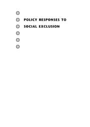 Tapa de Policy responses to social exclusion
