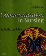 Tapa de Communication in nursing