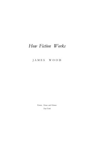 Tapa de How fiction works