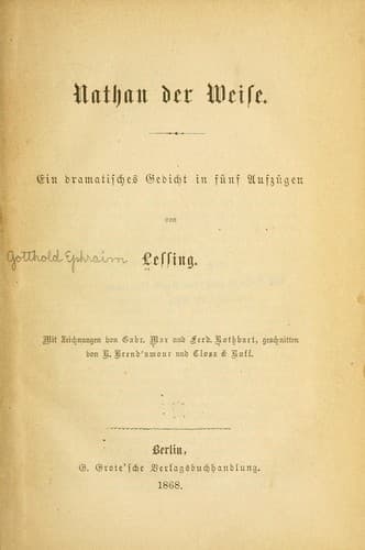 Tapa de Nathan der Weise