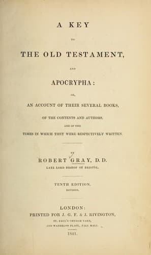 Tapa de A key to the Old Testament and Apocrypha