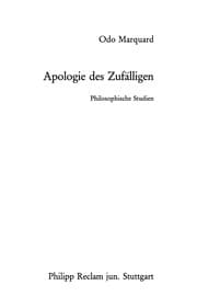 Tapa de Apologie des Zufälligen