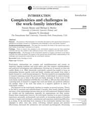 Tapa de Complexities and challenges in the work-family interface