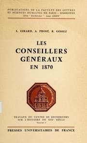 Tapa de Les conseillers généraux en 1870