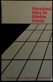Tapa de Educational policy for effective schools
