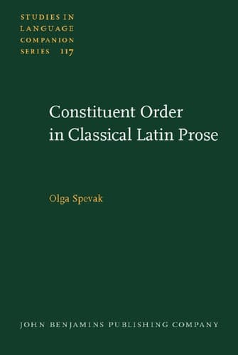 Tapa de Constituent order in classical Latin prose