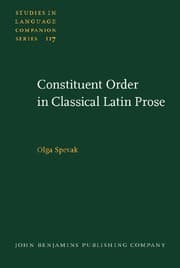 Tapa de Constituent order in classical Latin prose