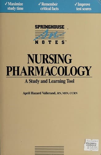 Tapa de Nursing pharmacology