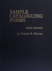 Tapa de Sample Cataloguing Forms