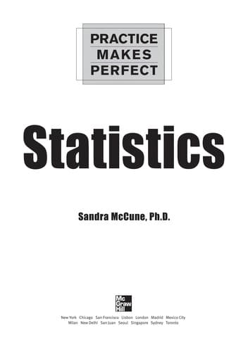 Tapa de Practice makes perfect statistics