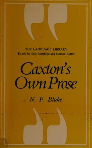 Tapa de Caxton's own prose