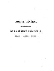 Tapa de Compte général de l'administration de la justice criminelle en France ..